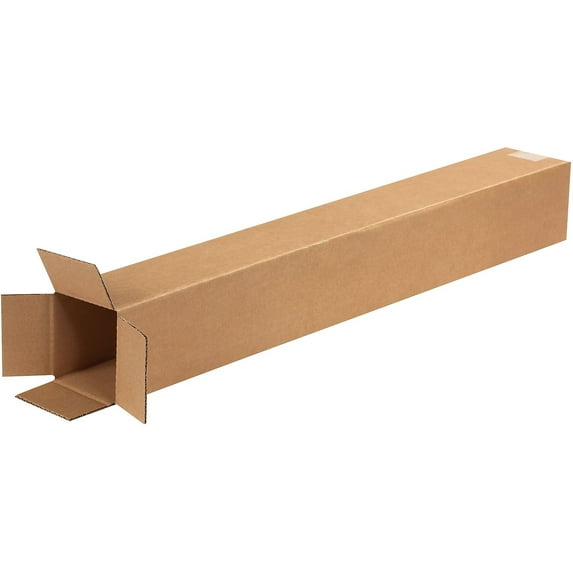 Box Partners Tall Corrugated Boxes 4" x 4" x 32" Kraft 25/Bundle 4432