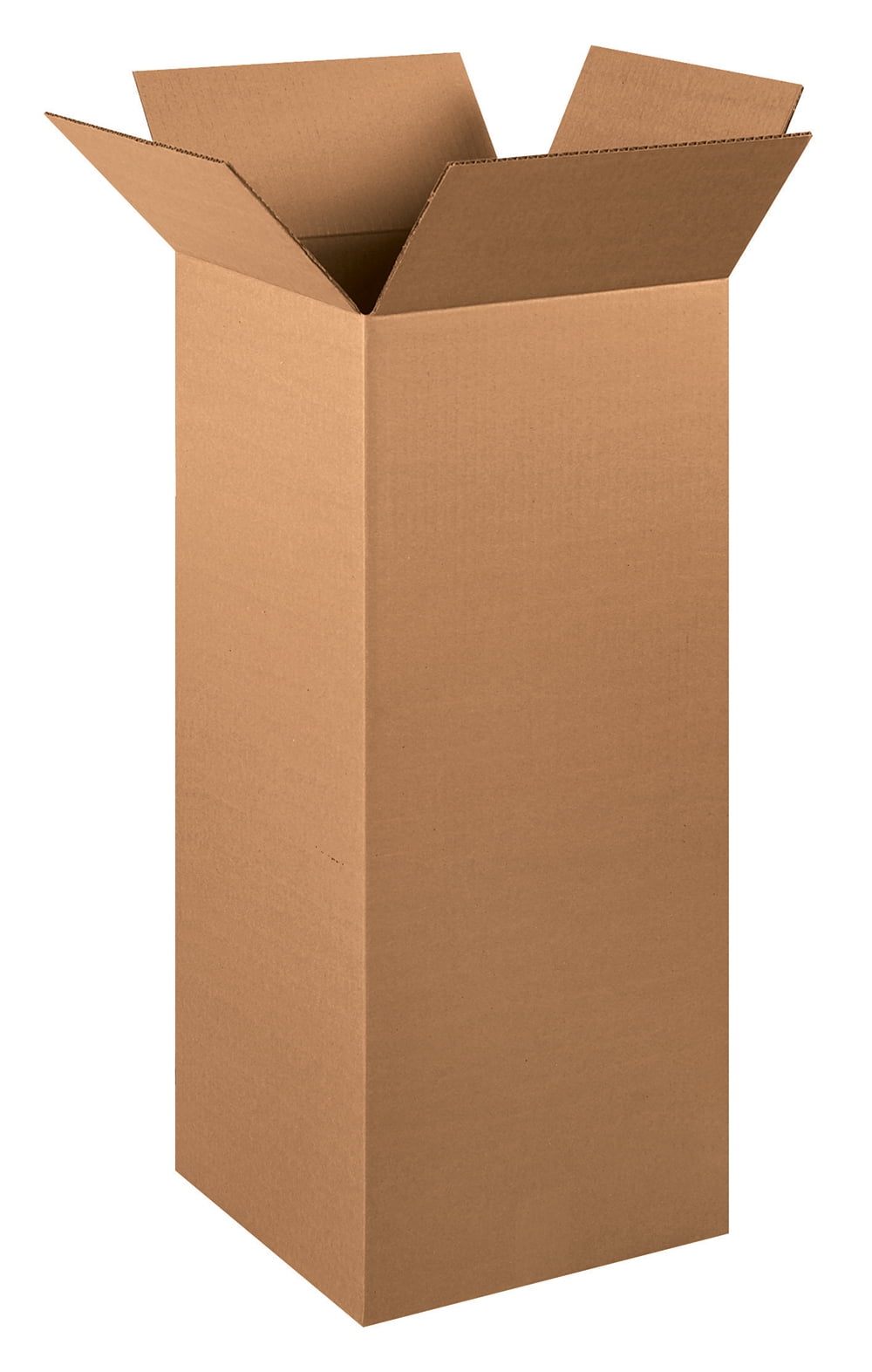 Eco-Friendly Tall Kraft Corrugated Boxes 12"x12"x30" - Bundle of 15
