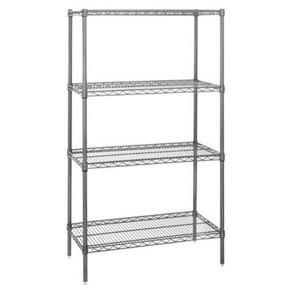 Box Partners WS361274 36 x 12 x 74 in. 4 Shelf Wire Shelving Starter Unit, Chrome