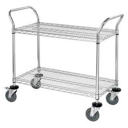 Box Partners WSC4824382 48 x 24 x 38 in. 2 Shelf Heavy-Duty Wire Cart