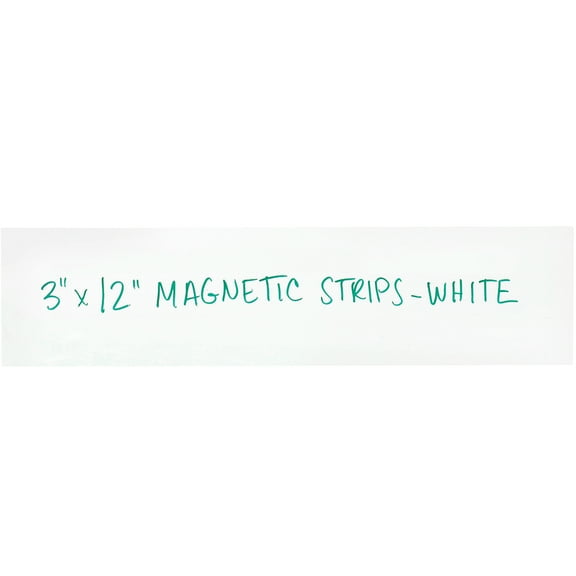 Box Partners Warehouse Labels Magnetic Strips 3" x 12" White 25/Case LH185