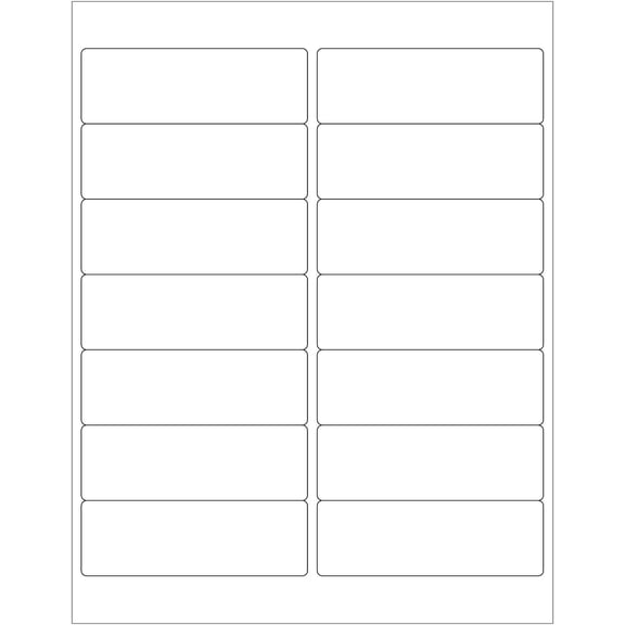 Box Partners Weather-Resistant Laser Labels 4" x 1 1/3" White 1400/Case LL259WR