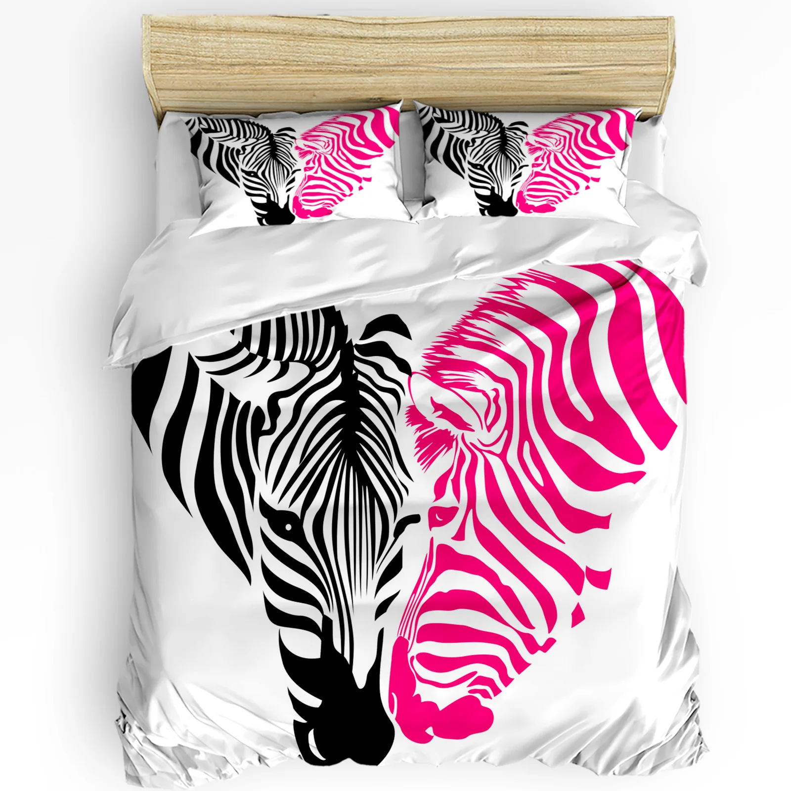 Box Peach Heart Poker Chip Printed Comfort Duvet Cover Pillow Case Home