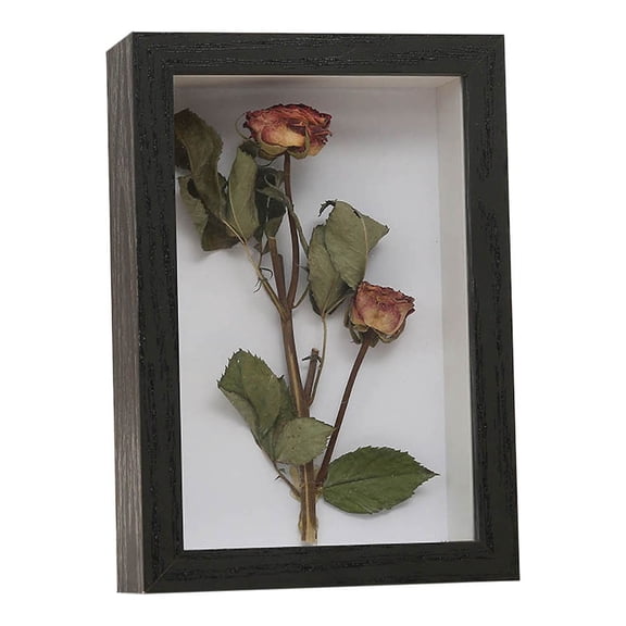 Box Picture Frame Display Case for Bouquets, Photos, Keepsakes, Medals, Hinged Door with Glass Window for Memorabilia and Collectibles, Gift Idea