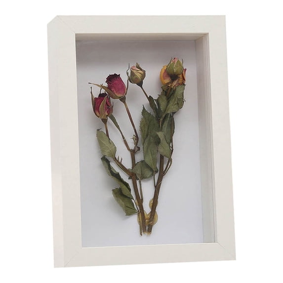 Box Picture Frame Display Case for Bouquets, Photos, Keepsakes, Medals, Hinged Door with Glass Window for Memorabilia and Collectibles, Gift Idea