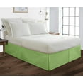 thumbnail image 1 of Box Pleated King-XL Bed Skirt - 15" Inch Tailored Drop - Easy Fit for King-XL Size (78" x 84") Beds - 100% Egyptian Cotton Soft Sheen & 400TC Bed Frame Cover with Corner Pleats - Sage Solid., 1 of 5