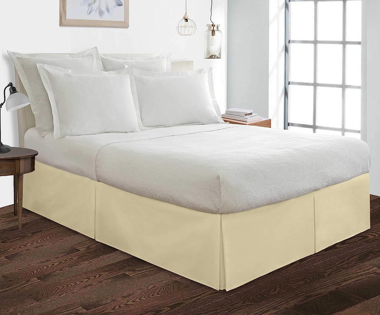Beddng Bed Skrt Soft Quadruple Pleated Dust Ruffle-easy Ft Wth14-16