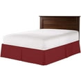 thumbnail image 1 of Box Pleated Split Corner Bed Skirt 15" Inch Drop,800 Thread Count 100% Egyptian Cotton Wrinkle and Fade Resistant Bed Skirt - Queen Size (60" x 80") Burgundy Solid, 1 of 6