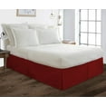 thumbnail image 1 of Box Pleated Split Corner Bed Skirt 18" Inch Drop,800 Thread Count 100% Egyptian Cotton Wrinkle and Fade Resistant Bed Skirt - Full Size (54" x 75") Inch Burgundy Stripe, 1 of 6