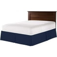 thumbnail image 1 of Box Pleated Split Corner Bed Skirt 21" Inch Drop,800 Thread Count 100% Egyptian Cotton Wrinkle and Fade Resistant Bed Skirt - Full Size (54" x 75") Inch Navy Blue Solid, 1 of 6