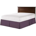 thumbnail image 1 of Box Pleated Split Corner Bed Skirt 21" Inch Drop,800 Thread Count 100% Egyptian Cotton Wrinkle and Fade Resistant Bed Skirt - Queen Size (60" x 80") Plum Solid, 1 of 6