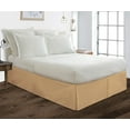 thumbnail image 1 of Box Pleated Split Corner Bed Skirt 21" Inch Drop,800 Thread Count 100% Egyptian Cotton Wrinkle and Fade Resistant Bed Skirt - Queen Size (60" x 80") Taupe Stripe, 1 of 6