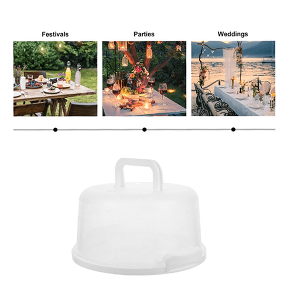 Box Portable Cake Box Muffin Carrier Clear Container with Lid