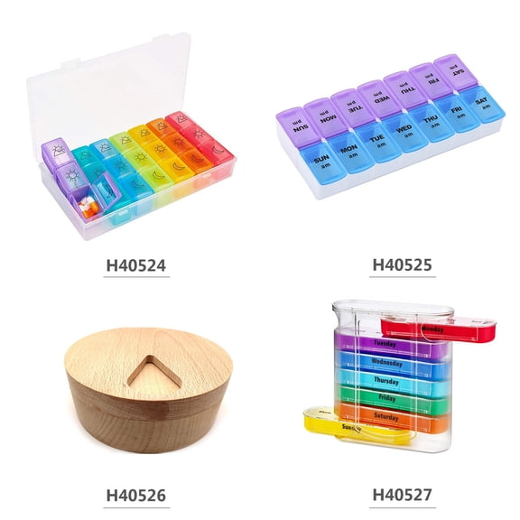 Box,Reminder Portable Container Portable Container Fish Box Pill Medication Reminder Portable Pill Medication Reminder Pill Pill Box Medicine Medicine Box Zdhf Jinmie Rookin