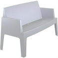 thumbnail image 1 of Box Resin Outdoor Bench&#44; Silver Gray, 1 of 1