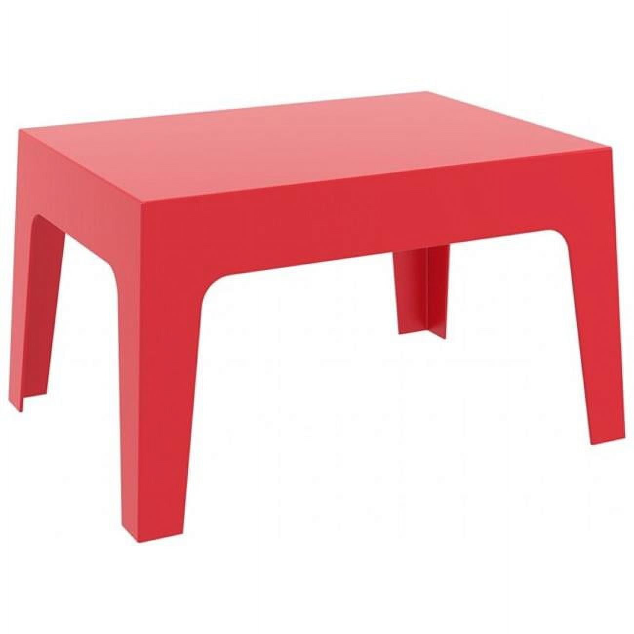 Box Resin Outdoor Center Table Red