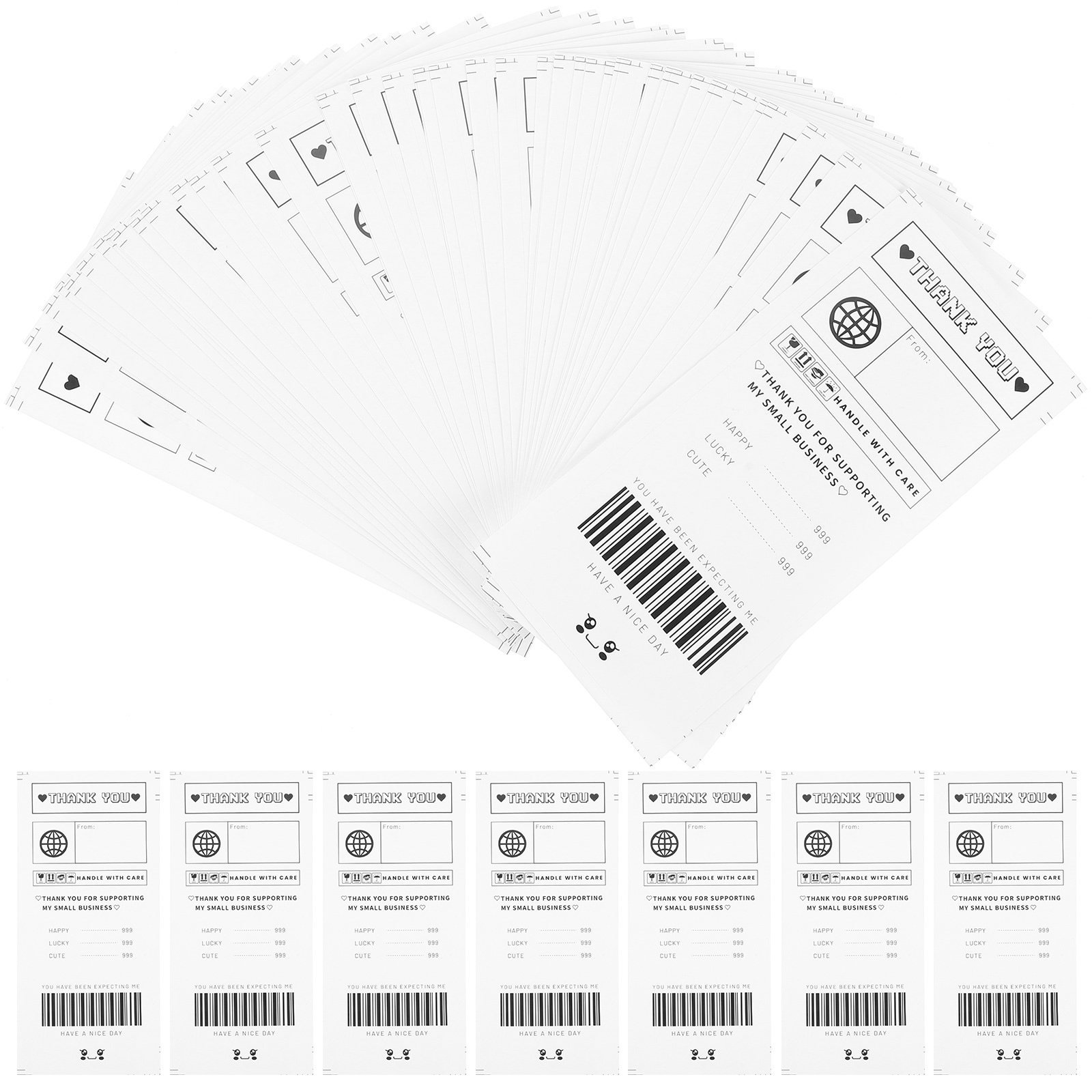 Box Seal Stickers 150pcs Package Labels Barcode Seal Decorative Sealing