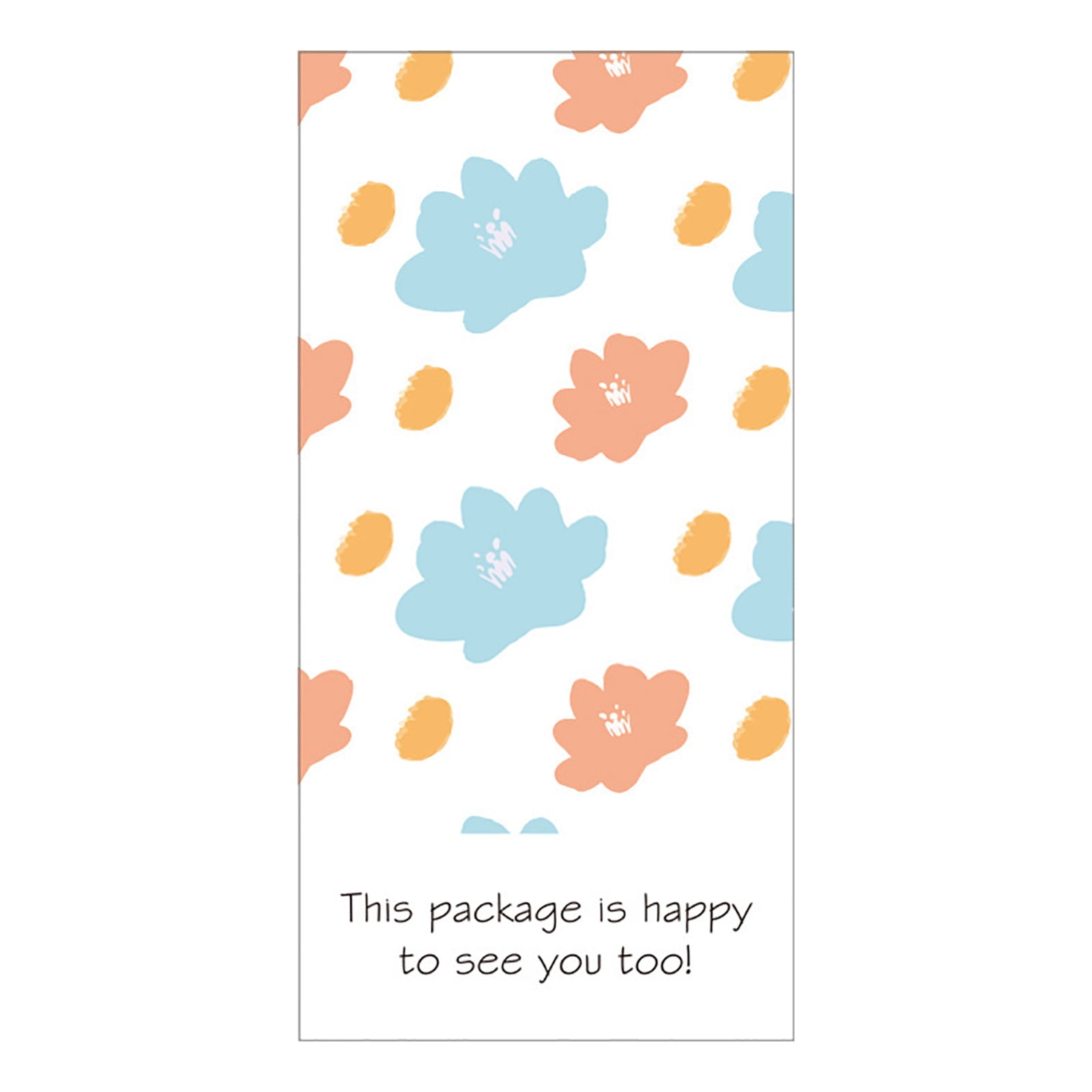 Box Seal Stickers Rectangle Leaf Pattern Bag Package Labels Decorative