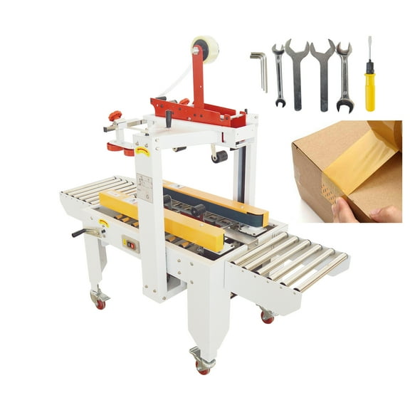Box Sealing Machine Full Automatic Adhesive Tape Left-Right Drive Commericial 110V