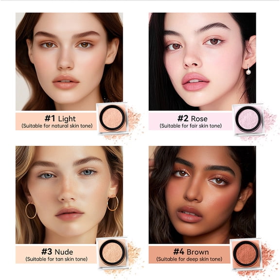 Box Set Makeup Powder Long Lasting and Not Easy to Peel Off, Clear and Transparent Soft Focus Matte Setting Powder, Oil Control Finishing Powder, 0.23 oz (6.5g)