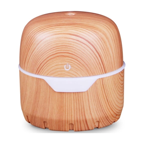 Box Shaped Natural Classic Wood Grain Aroma Essential Oil Aromatherapy Diffuser Humidifier Silent Desktop Air Moisturizer Diffusers for Home Bedroom Study Living Room Ornament All Day Use