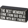 thumbnail image 1 of Box Sign - Best Memories From Bad Ideas, 1 of 1