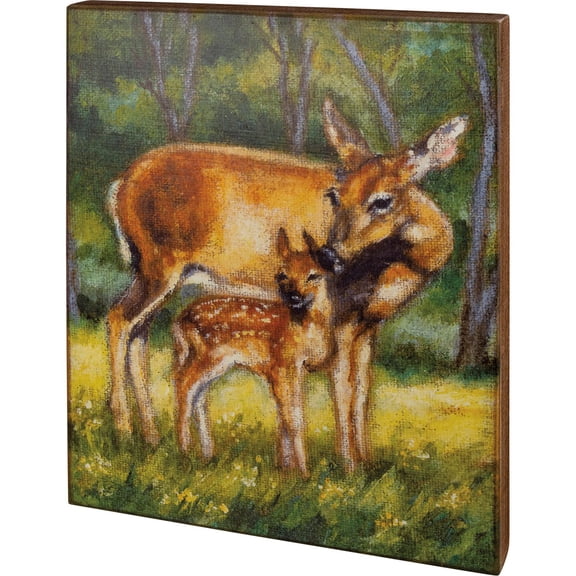 Box Sign - Doe And Fawn