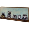 thumbnail image 1 of Box Sign - Raccoon Family, 1 of 1