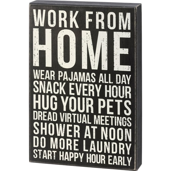 Box Sign - Work From Home