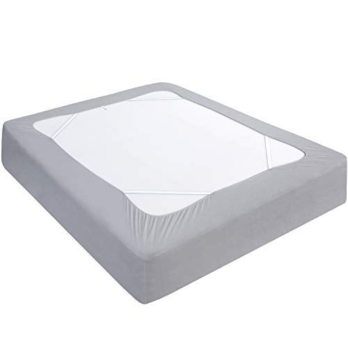 Queen Size Grey Elastic Fabric Box Spring Cover