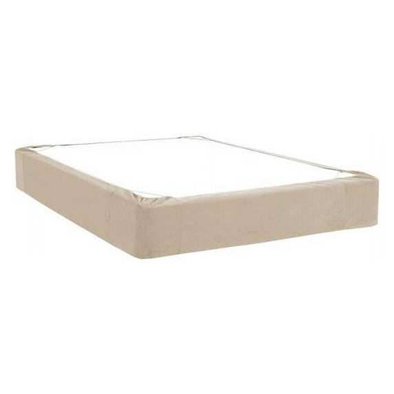 Box Spring Cover in Sand (Twin: 75 in. L x 38 in. W x 13.5 in. H (5 lbs.))