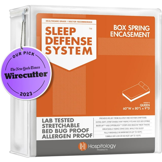 Box Spring Encasement Queen Size Zippered Bed Bug Proof Dust Mite ...