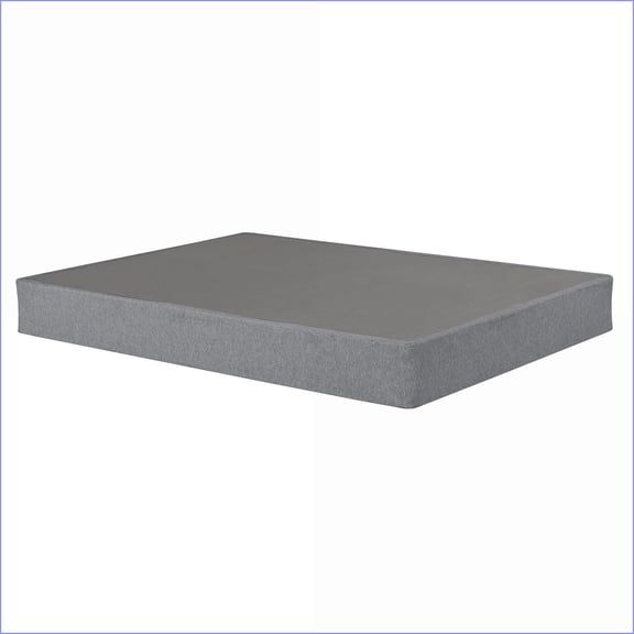 Box Spring Foundation, Full Size Foldable Steel Bed Base, Modern Slate Gray | Slate Gray | Steel