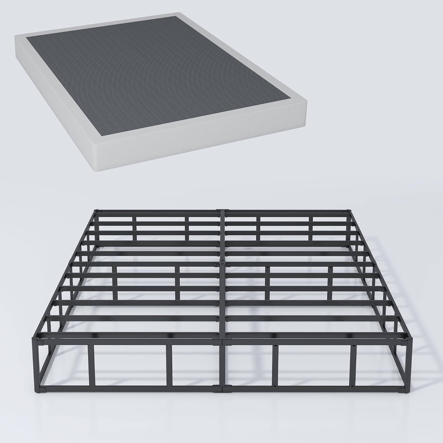 Box Spring Full Size 7 Inch High, Heavy Duty Mattress Foundation