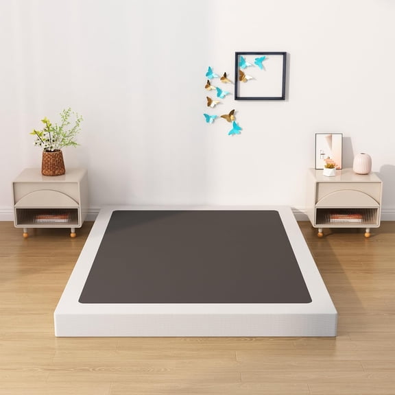 Box Spring for Queen Bed Bed Base 4 inch, Low Profile Metal Queen Box Spring with Fabric Cover, 3000 Lbs Max Weight Capacity Mattress Foundation, Noise-Free, Easy Assembly