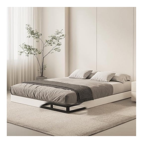 Box Spring Queen Size Bed Base, 5 Inch Low Profile, 3000 LBS Heavy Duty Metal Mattress Foundation with Fabric Cover, Easy Assembly, Quiet Noise Free, Non Slip