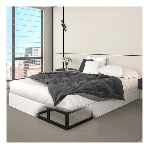 Box Spring Queen Size Bed Base 9 Inch High, 3000 LBS Heavy Duty Metal Mattress Foundation with Fabric Cover, Easy Assembly, Quiet Noise Free, Non Slip