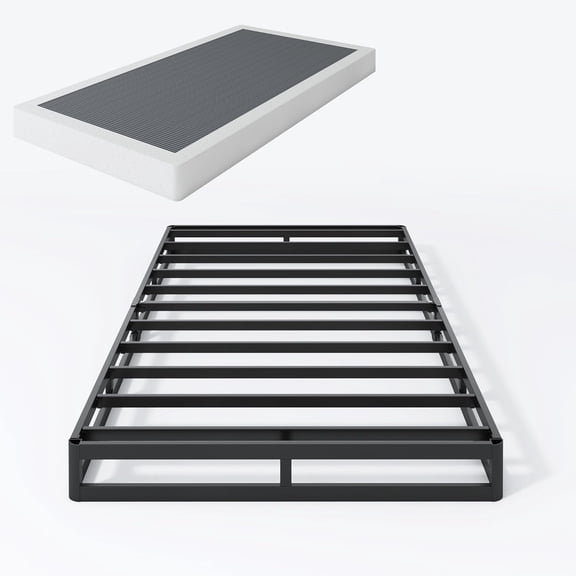 Box Spring Twin XL - 3 Inch Heavy Duty Low Profile Metal Box Springs for Twin XL Bed, Mattress Foundation, Easy Assembly,Easy Clean Cover