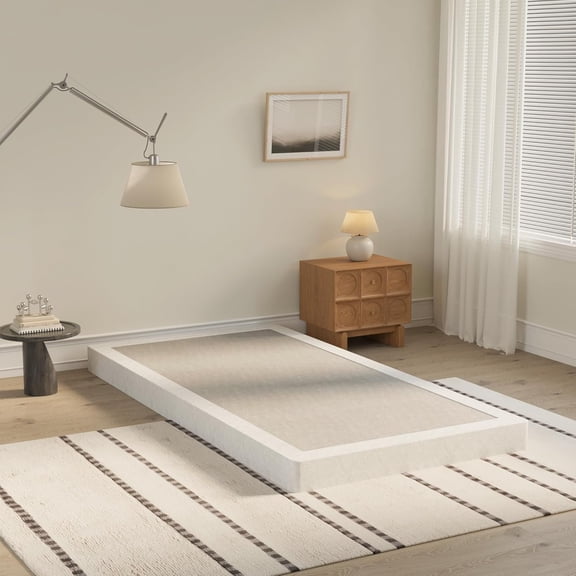 Box Spring for Bed 4 Inch - Heavy Duty Metal Mattress Foundation with Easy Clean Cover,Metal Low Profile Box Spring Only,Noise Free,Easy Assembly