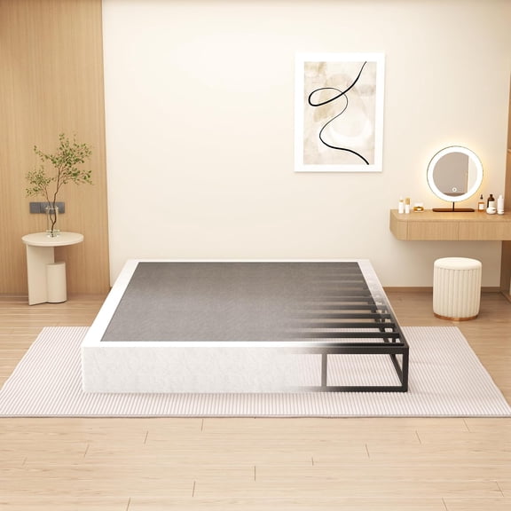 Box Spring for Full Bed, 9 inch Full Size Box Spring Only, Strong Metal Frame Mattress Foundation, No Noise, Easy Assembly