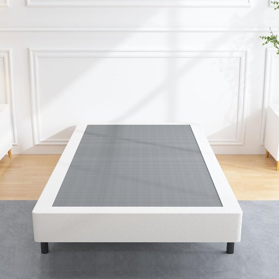 Box Springs Twin 6 Inch,Heavy Duty Metal Frame Mattress Foundation, Non-Slip/No Noise/Easy Assembly/Easy Clean Cover/1500lbs Weight Capacity.
