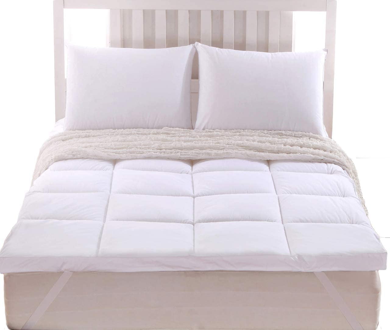 Box Stitch 233ThreadCount, 100Percent Cotton 2Inch Thick Queen