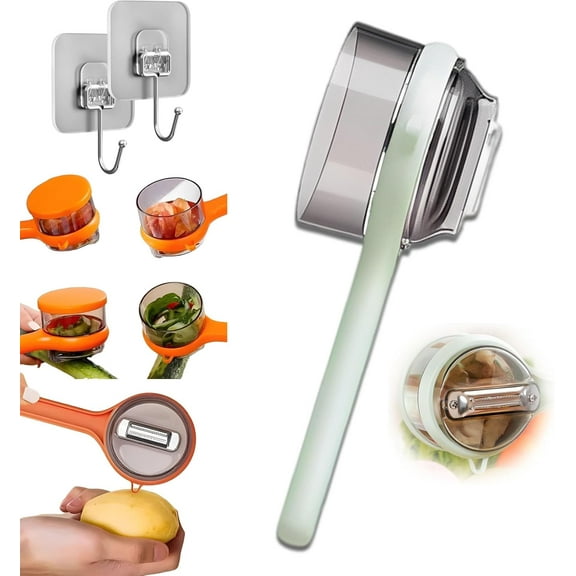 Box Storage Kitchen Peeler, 2026 New with Box Storage Kitchen Special Fruitpeeler with Peels Quickly and Cleanly, Vegetables Peeler Storage Container No Bending over the Trash for Meal Prep Easier(B)