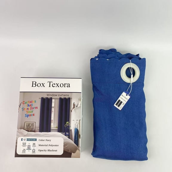Box Texora Window curtains - Grommet Thermal Insulated Room Darkening Curtains for Living Room - 42 x 63 Inch