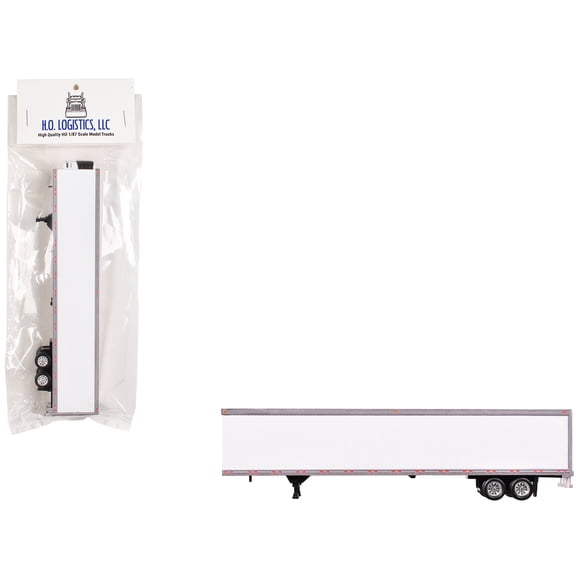 Box Trailer with Reefer White 1/87 (HO) Scale Plastic Model by HO Logistics