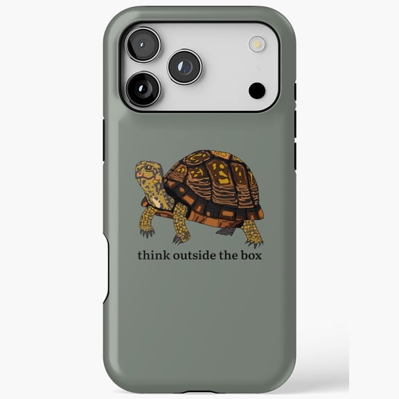 Box Turtle Think Outside Box Gift Case iPhone 17 11 12 13 14 15 17 Pro Max