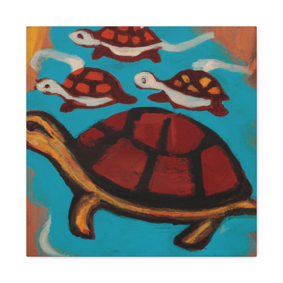 "Box Turtle Wonders Stargaze" - Canvas