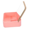 thumbnail image 1 of Box Vanity Mirror Cosmetics Storage Organizer Jewlery Case Cosmetic Holder Makeup Holder Mirror Small Jewelry Storage Vanity Cosmetic Case Bamboo Nail Polish Partition Frame, 1 of 8