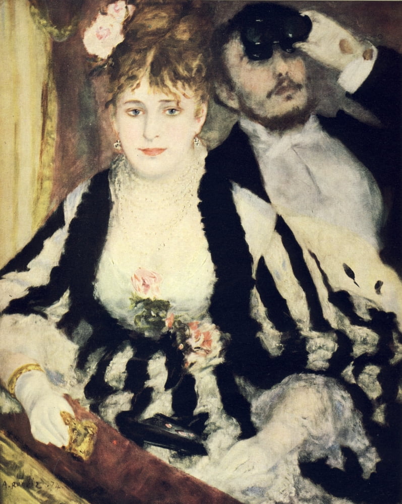 Box at the Theatre Canvas Art - Pierre-Auguste Renoir (24 x 36)