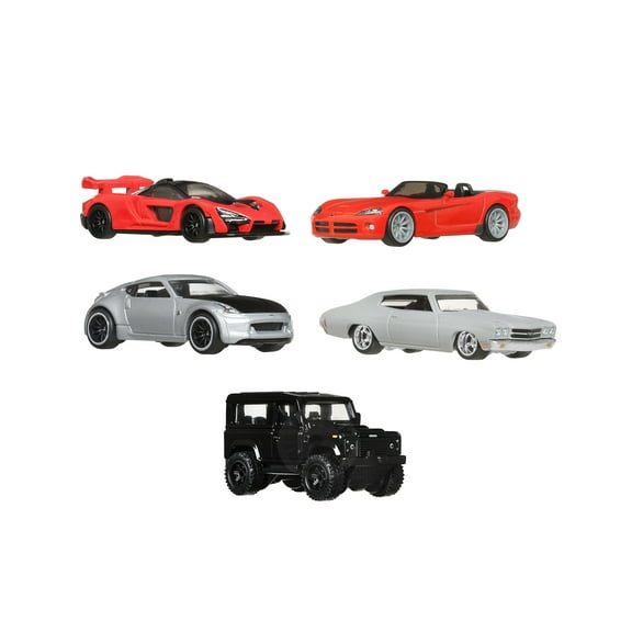 Box of 10 Fast & Furious Car Assortment - Mattel Hot Wheels HNW46956J - 3" Scale Diecast Model Cars